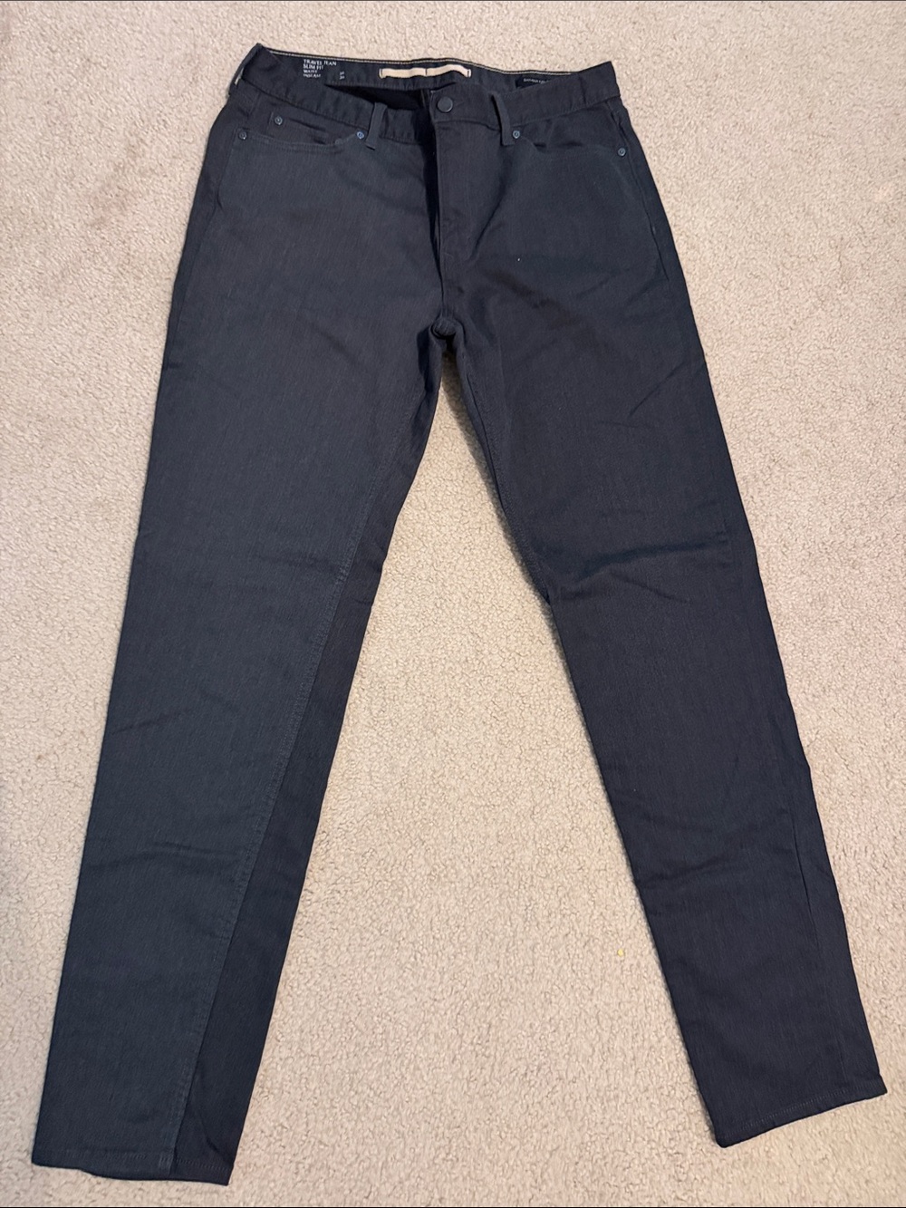 Banana Republic Slim Straight Travel Dark Grey Jeans